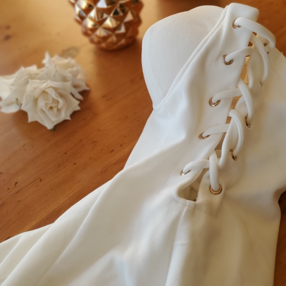 White bustier dress Charlotte Russe small - Picture 2 of 8